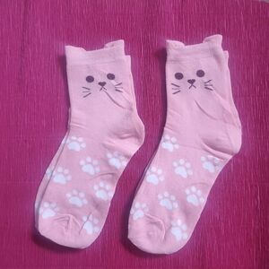 Cat Paw Print Socks for Adults - 2 Pairs